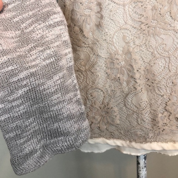 Kit and Sky Tan Lace & Dusty Pink Top Size Medium - Picture 4 of 8